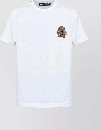Dolce & Gabbana crest patch cotton t-shirt