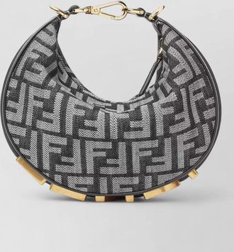 Fendi mini shoulder bag gold hardware strap