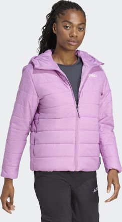 ADIDAS TERREX Outdoorjacke ADIDAS TERREX W MT ESS P HO J, Damen, Gr. XL, lila (preloved lila), Obermaterial: 100% Polyamid, Jacken Outdoorjacke, w&auml;rmend durch Clima