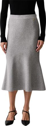Liu Jo Falda midi de punto - Skirts - Mujer - Gris - XS
