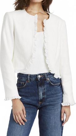 Drew Haisley Ruffle Jacket In White