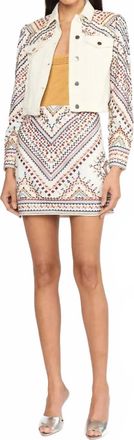 Christy Lynn Fenix Jacket In Ecru Mosaic