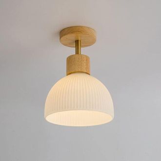 OEM Lustre - Bois - E27 - 18 Cm X 24 Cm - Para Sal&oacute;n Cocina Dormitorio Bar - 1 Unidad