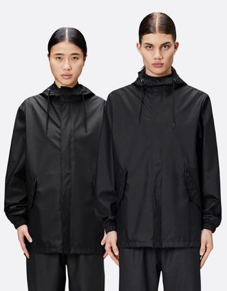 Rains Womens Rains Unisex Fishtail Jacket - 01 Black - Size: 18/16