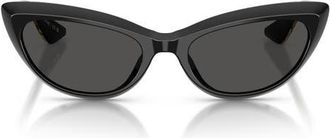 Oliver Peoples 53mm Khaite Cat Eye Sunglasses in Black /Grey at Nordstrom