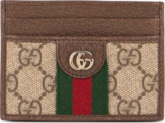 Gucci Womens Cardholder Ophidia Gg Supreme Beige Polyurethane Wallets & Purses