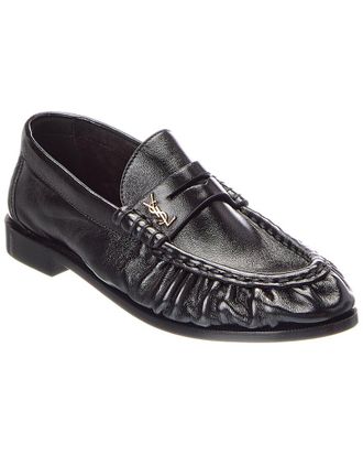 Saint Laurent Le Shiny Leather Loafer