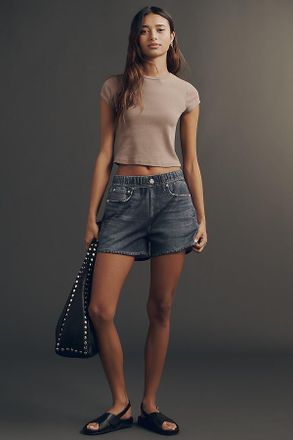 Rag & Bone Miramar Terry Denim-Knit Walking Shorts