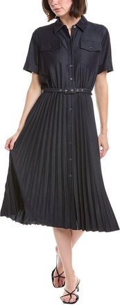T Tahari Pleated Midi Dress