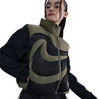 Nike (WMNS) Nike Swoosh Series Oversized Down Vest Medium Olive Black IH3981-222