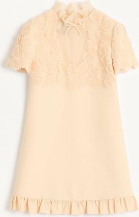 Valentino Abito Corto In Crepe Couture Ricamato Donna BETULLA 36