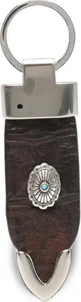Eraldo Croc-effect Concho-embellished Keyring