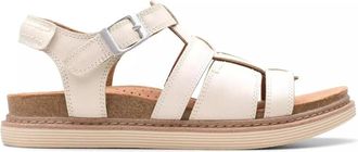 Clarks Off White Dames Sandaal - Brede Versie - Dames - Sandalen - Wit - 37 EU - Leer - Schoenen
