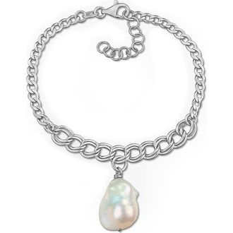 Delmar Cultured Pearl Chain Bracelet in White at Nordstrom Rack