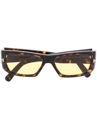 Tom Ford Eyewear tinted rectangle-frame sunglasses - Brown