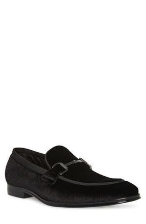Steve Madden Aahron Leather Loafer in Black/Silver at Nordstrom Rack, Size 10.5