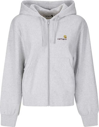 Carhartt Work in Progress Felpa American Script con cappuccio - Grigio