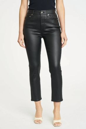 Daze Daily Driver High Rise Skinny Pants In Coated Asphalt