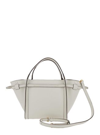 Tod's Womens Medium Tote Bag T Timeless Plaque White Calf Leather