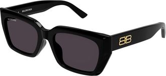 Balenciaga BB0272SA Asian Fit 001 Mens Sunglasses Black Size 54