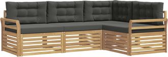 vidaXL Conjunto De Sof&aacute;s De Exterior 4 Uds. Blanco Y Antracita Vidaxl