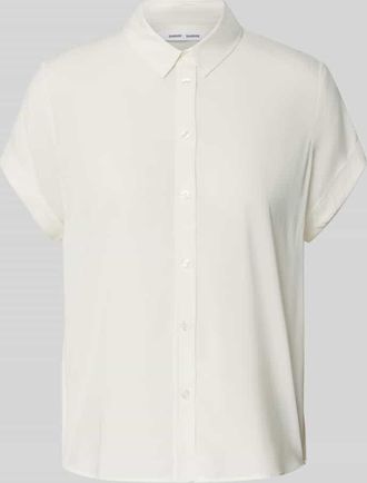 Samsøe & Samsøe Hemdbluse mit Knopfleiste Modell MAJAN in Offwhite, Größe XL