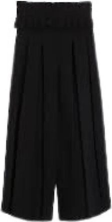 Max Mara Cestino Palazzo Broek - Dames - Wijde Broeken - Zwart - 2XS - Katoen - Broeken