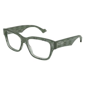 Gucci Rechthoekig Optisch Montuur - unisex - Brillen - Groen - 55 MM - Accessoires