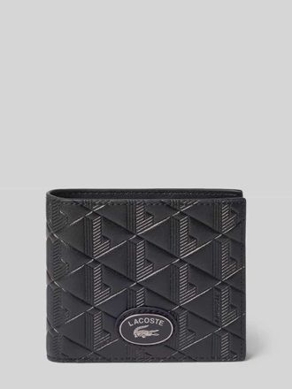 Lacoste Portemonnaie aus echtem Leder Modell Nomogramme Wallet in Black, Gr&ouml;&szlig;e 1