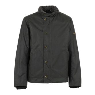 Barbour Light Jackets, male, Green, Size: 2XL Mayburn Wax Jacket