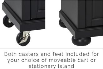 Crosley Furniture Cambridge Stone Top Portable Kitchen Island/Cart White/White