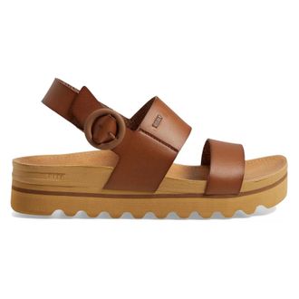 Reef Vista Hi Buckle Vegan Leather Womens Platform Sandals - Espresso - Size:UK 7.5