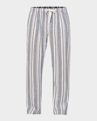 Majestic International Men & apos;s Summer Woven Stripe Lounge Pants