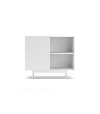 HERDASA Herdasa - Mueble Auxiliar Modelo 601-2 Acabado En Blanco. 78 Cm (alto) X 90 Cm (ancho) X 34 Cm (prof.)