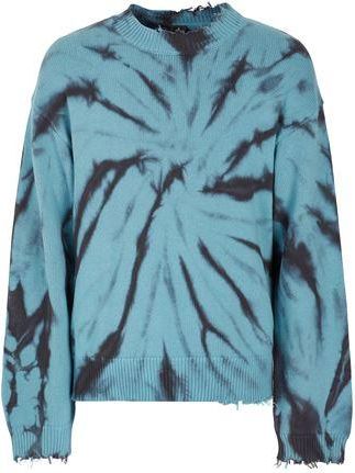 8 by YOOX ORGANIC COTTON TIE DYE KNIT JUMPER