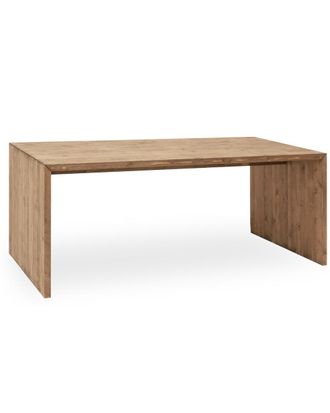 Deco Wood Mesa de comedor de madera maciza en tono envejecido de 200x75cm