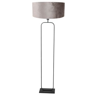 Steinhauer L&aacute;mpara De Pie - Negro - Stang - Metal Velours Tejido - &Oslash; 147cm