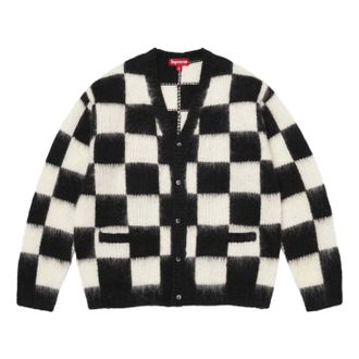 SUPREME SS26 Checkerboard Cardigan Black SUP-SS26-307-BLK