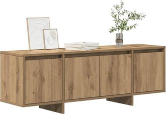 Berkfield Home TV Cabinet Artisan Oak 120x30x40.5 cm Engineered Wood in Brown
