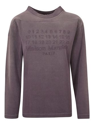 Maison Margiela Top met lange mouwen en reli&euml;f - Paars