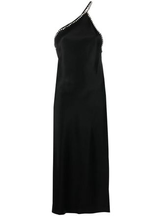 Dodo Bar Or crystal-embellished one-shoulder midi dress - women - Viscose - 40 - Black