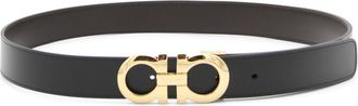 Ferragamo Belts Nero/Hickory-Uomo
