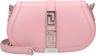 Versace Pink Leather Shoulder Womens Bag