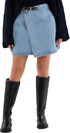 J.W.Anderson Padlock Strap Mini Denim Skirt, Size X-Small