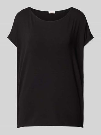 s.Oliver Red Label T-Shirt aus Viskose-Mix mit Rundhalsausschnitt in Black, Größe 34