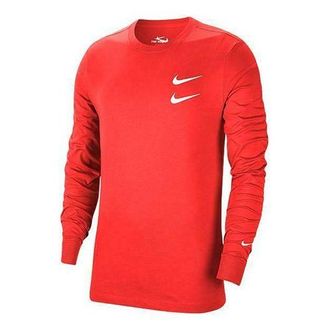 Nike Sportswear Swoosh LS Tee Round Neck Long Sleeves US Edition Red CK2259-657