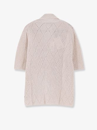 Laneus Knitted Cotton Shirt - Beige