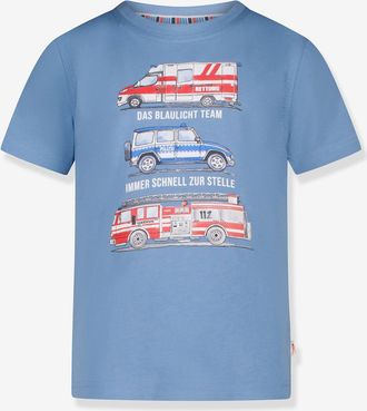 Salt And Pepper T-Shirt mit Einsatzfahrzeugen Jungen Salt and Pepper himmelblau