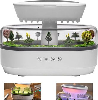 No Brand Difusor De Aroma Raindrop De 250 Ml, Humidificador, Luz Nocturna Led, Ruido Blanco, Efectos De Sonido Naturales, Apagado Autom&aacute;tico Silencioso, Relaja