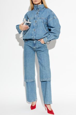 The Attico Jeans With Wide Leg Cut, Womens, Blue